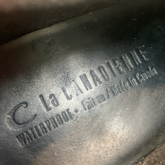 La Canadienne 💦WATERPROOF💦 Wedge Shoes Black 7.5 - Picture 9 of 10